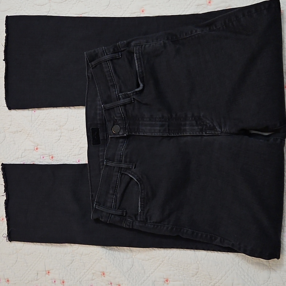 MOTHER The Hustler Ankle Fray Jeans Black Jeans Sz 27 Womens - Picture 2 of 7